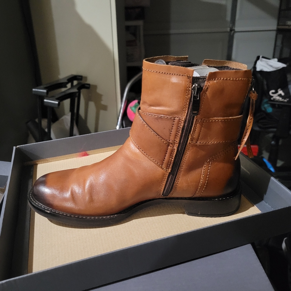 Brown Leather Ankle Boots